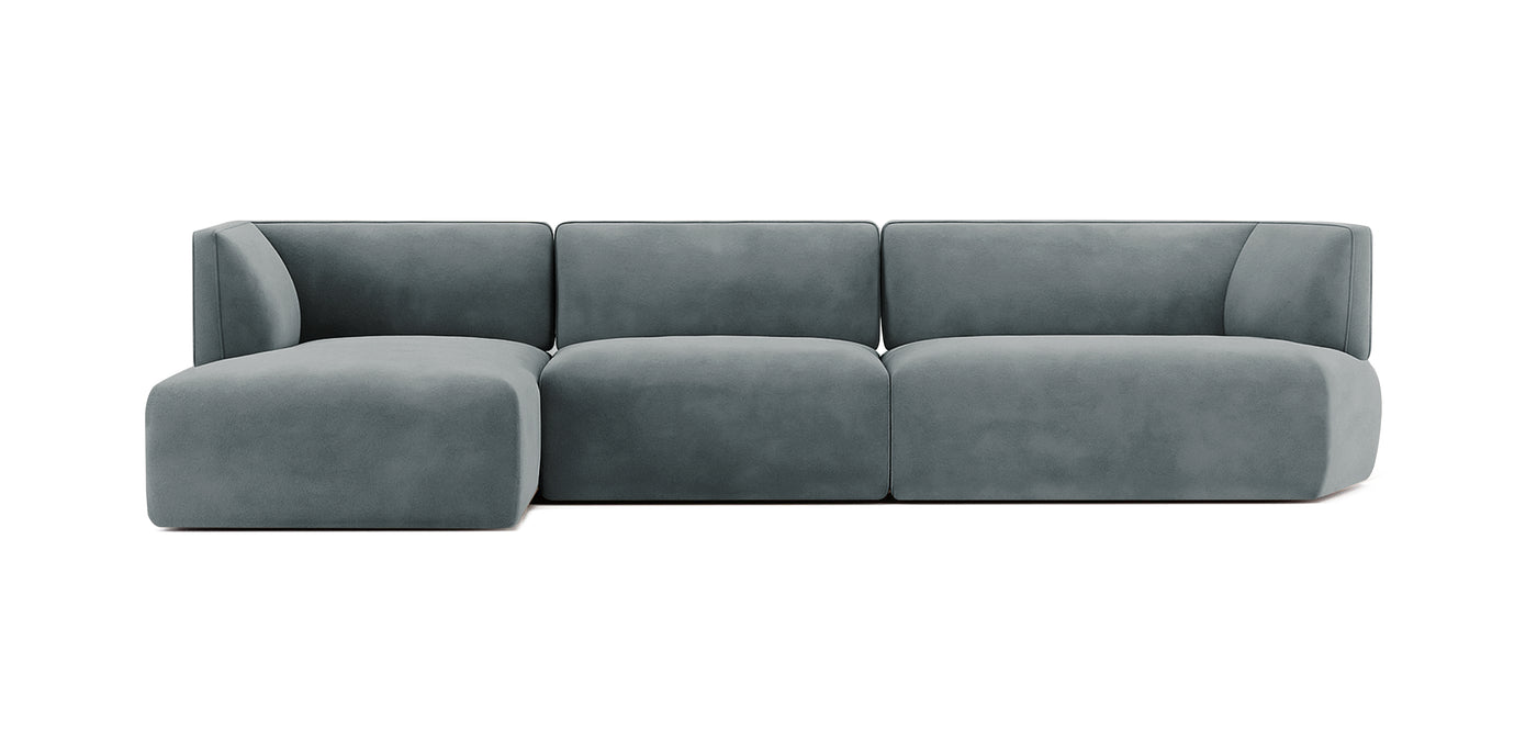 Nado Velvet L-Shape Sofa