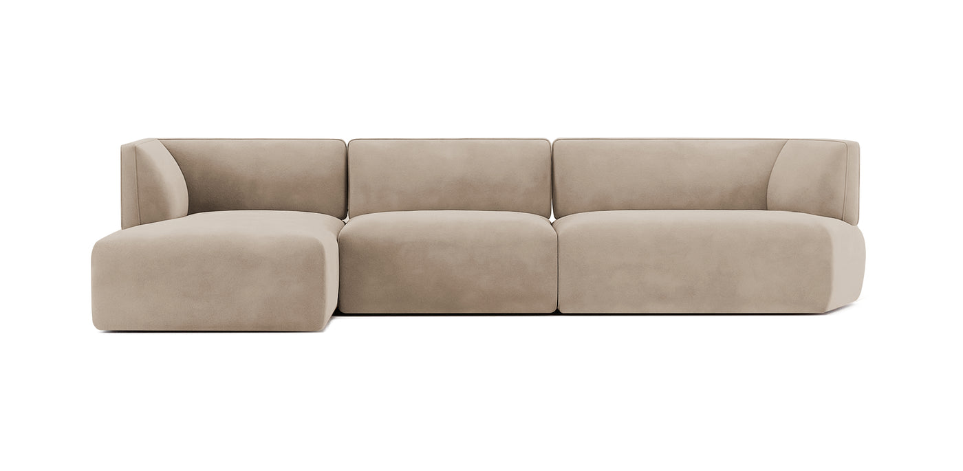 Nado Velvet L-Shape Sofa