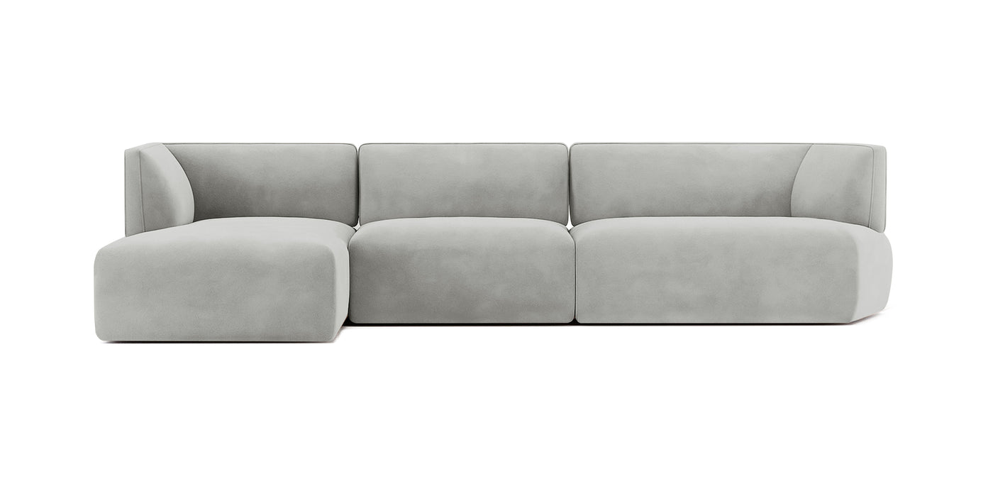 Nado Velvet L-Shape Sofa