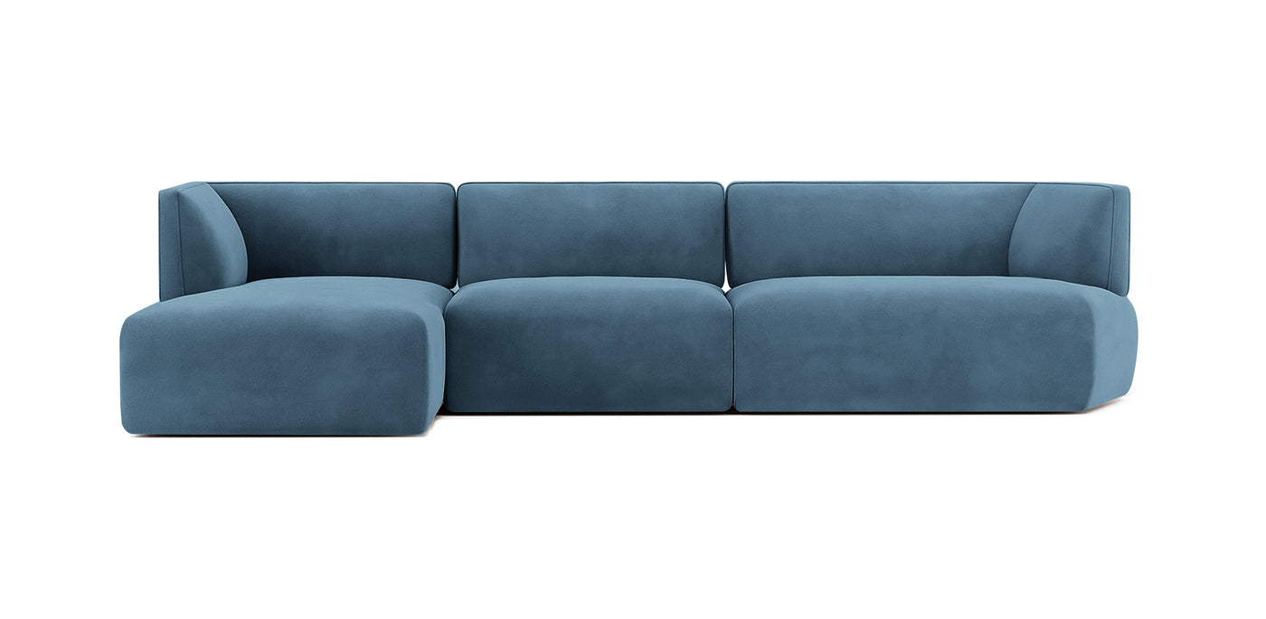 Nado Velvet L-Shape Sofa