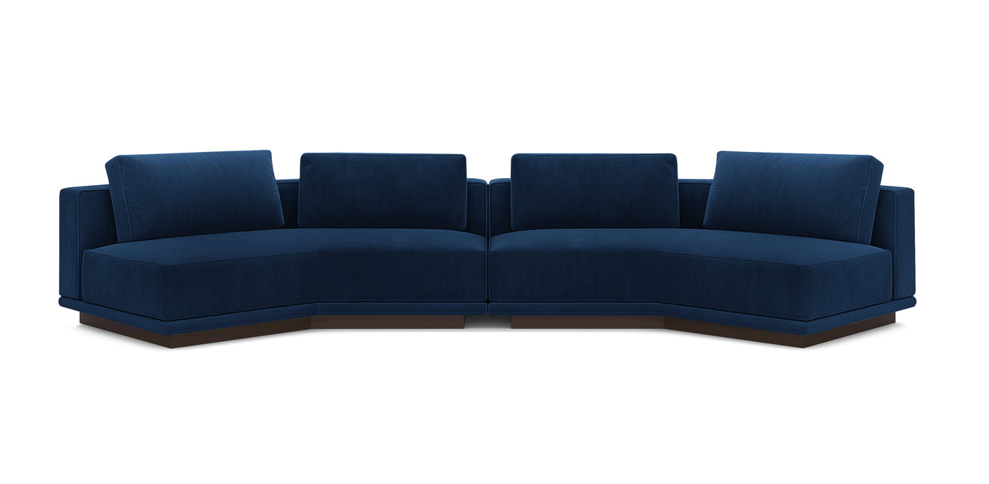 Nobu 400 Velvet Inclined Sofa
