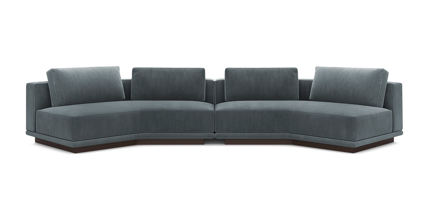 Nobu 400 Velvet Inclined Sofa
