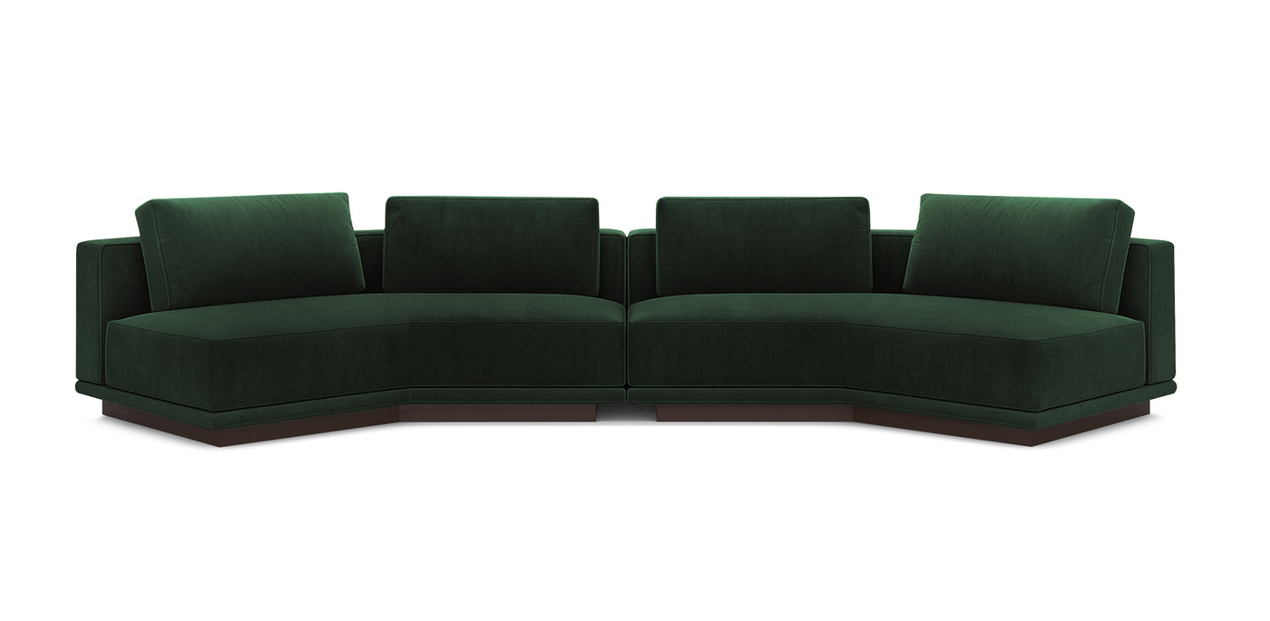 Nobu 400 Velvet Inclined Sofa