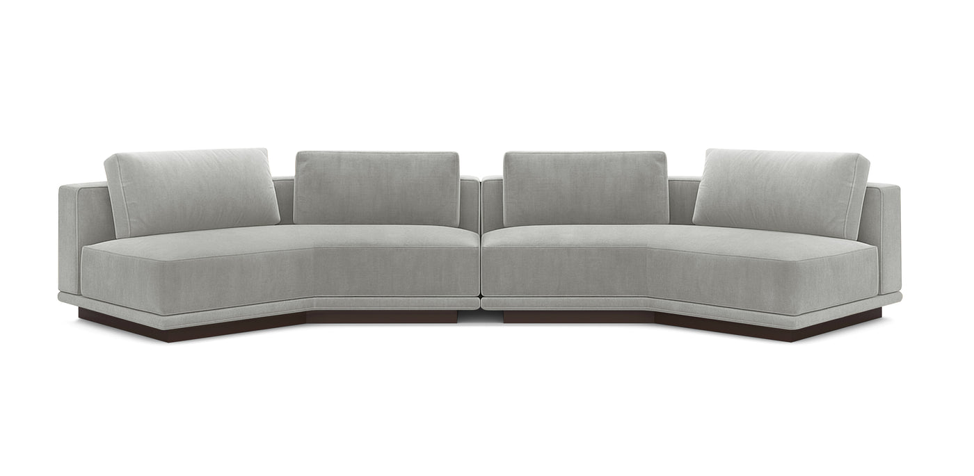 Nobu 400 Velvet Inclined Sofa
