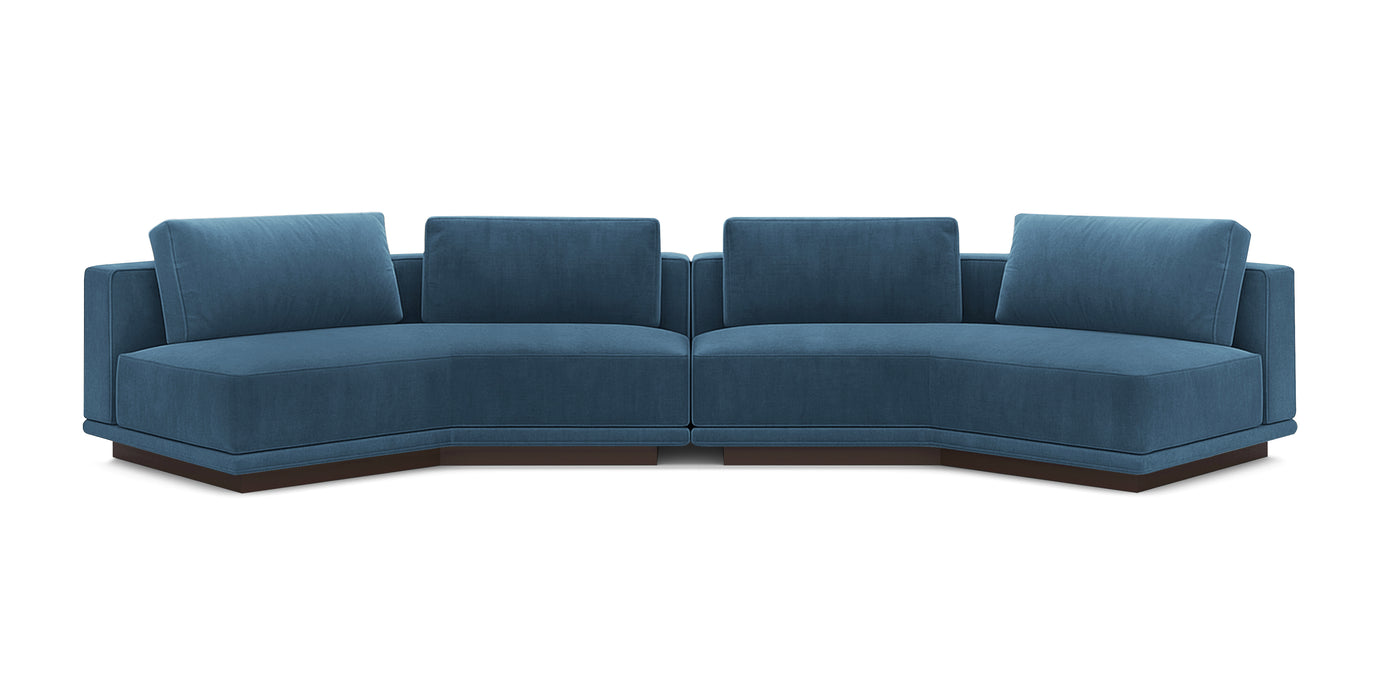 Nobu 400 Velvet Inclined Sofa