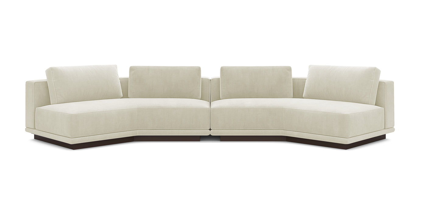 Nobu 400 Velvet Inclined Sofa