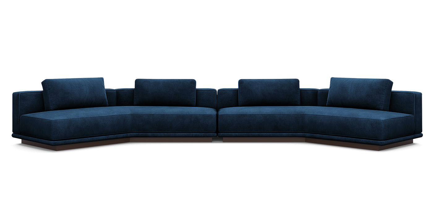 Nobu 500 Velvet Inclined Sofa