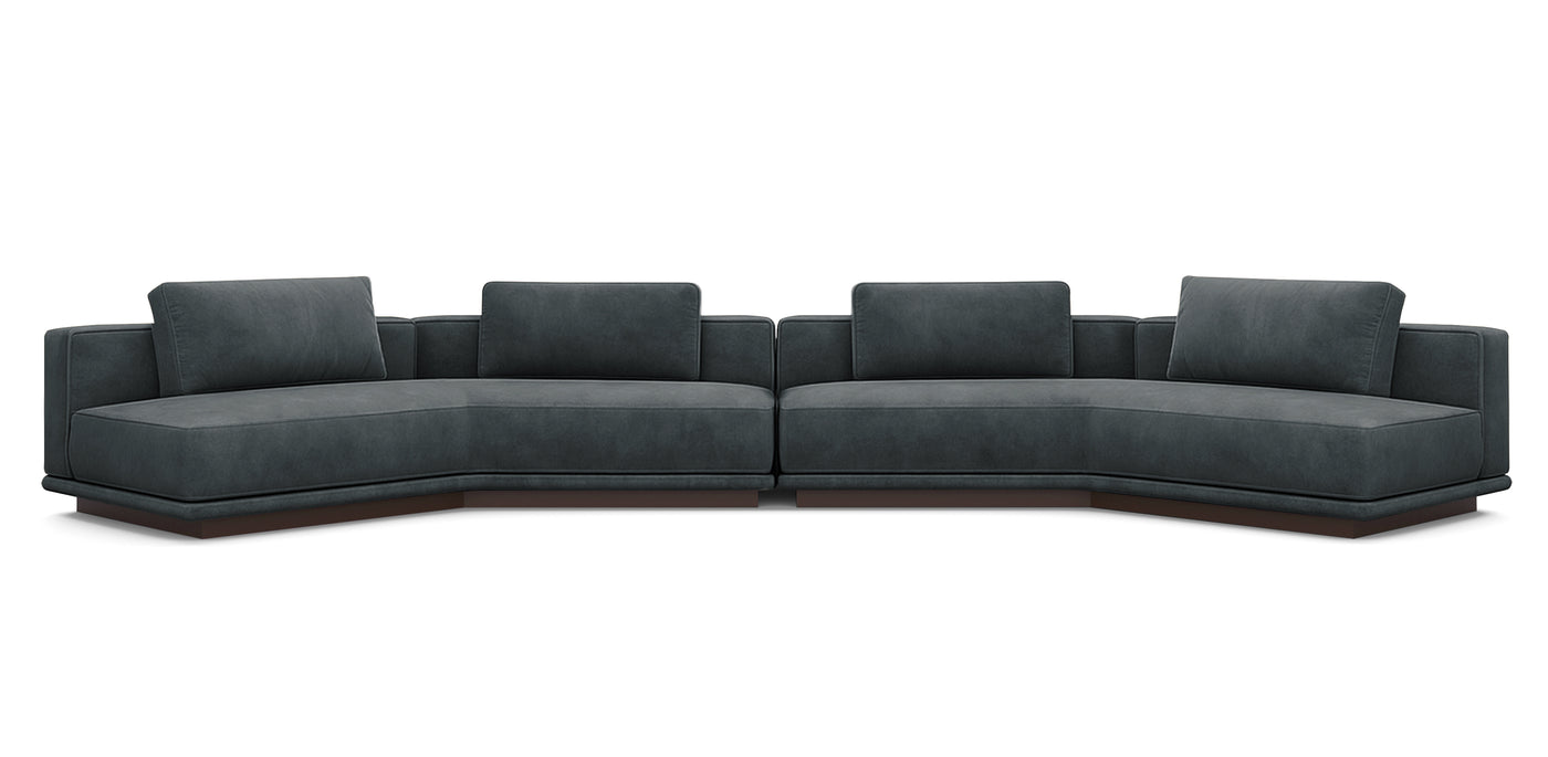 Nobu 500 Velvet Inclined Sofa
