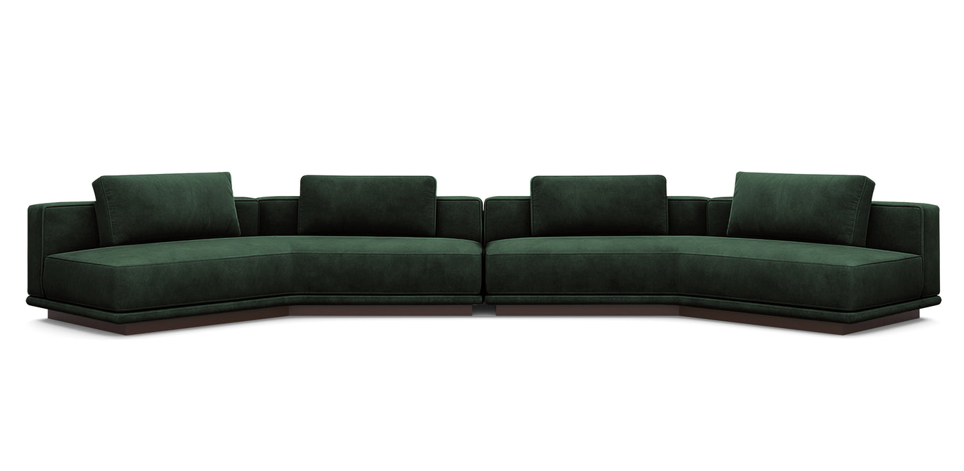 Nobu 500 Velvet Inclined Sofa