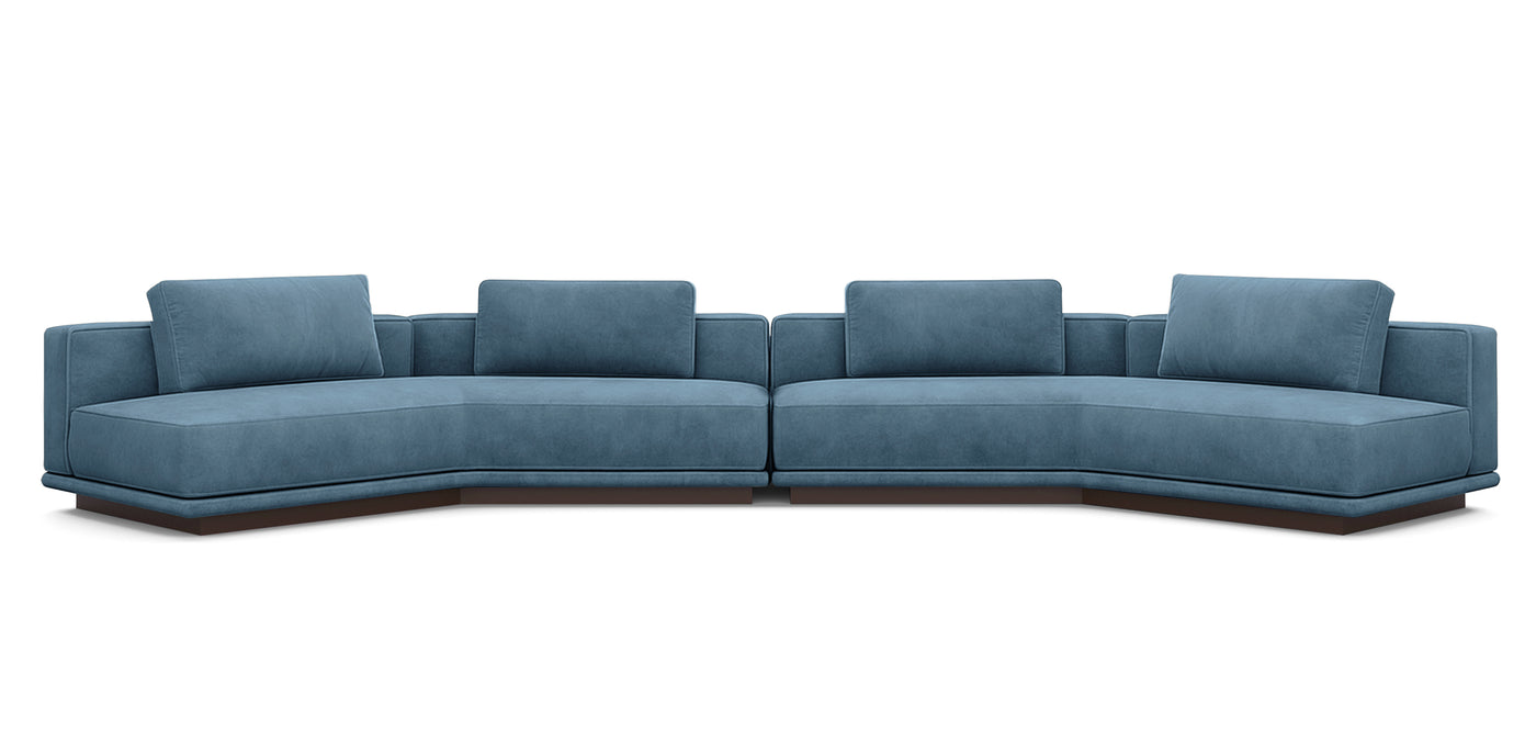 Nobu 500 Velvet Inclined Sofa
