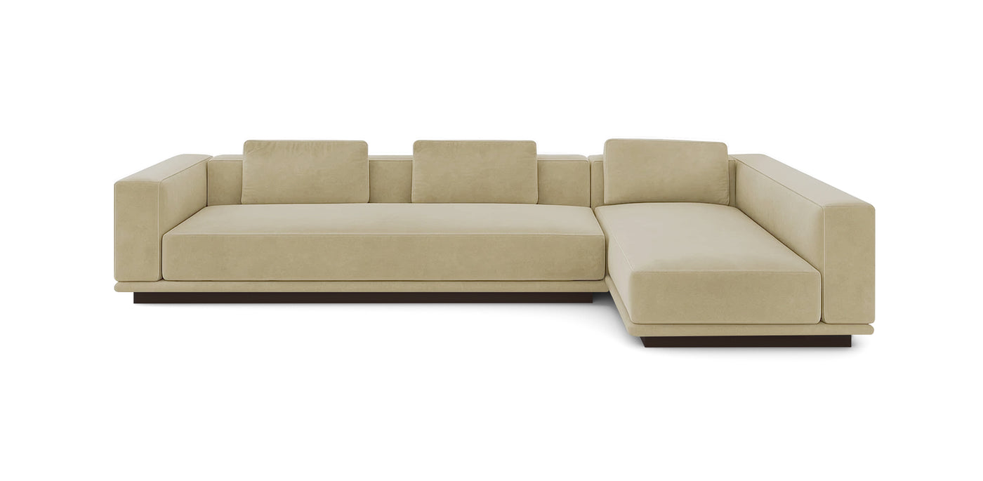 Nobu 352 Velvet L-shape Sofa
