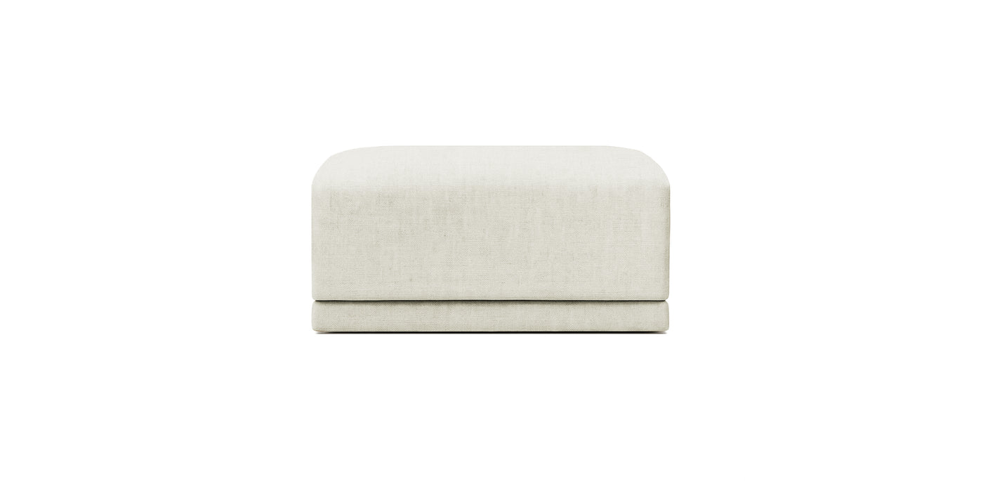 Oasis Small Linen Pouf