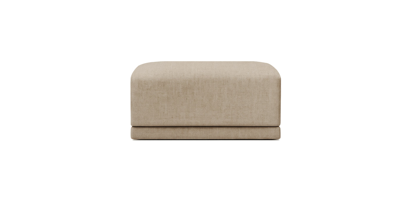 Oasis Small Linen Pouf