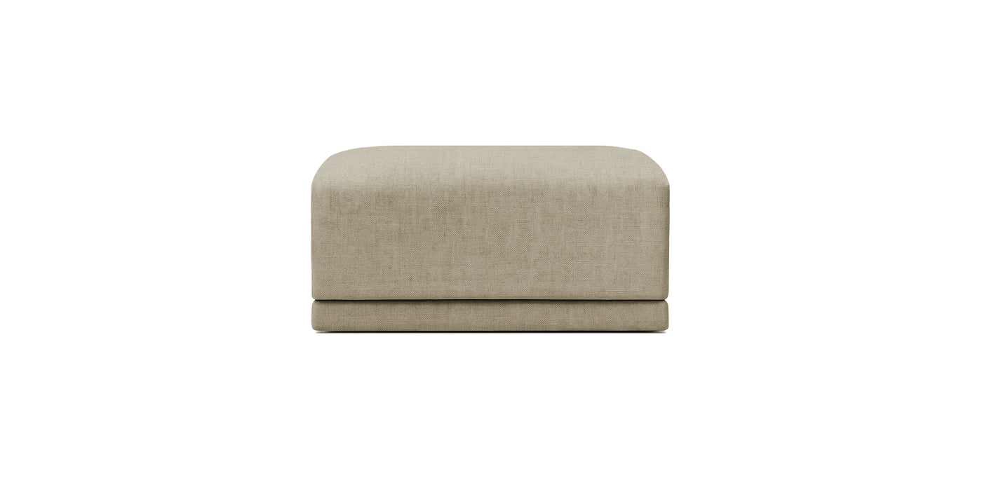 Oasis Small Linen Pouf