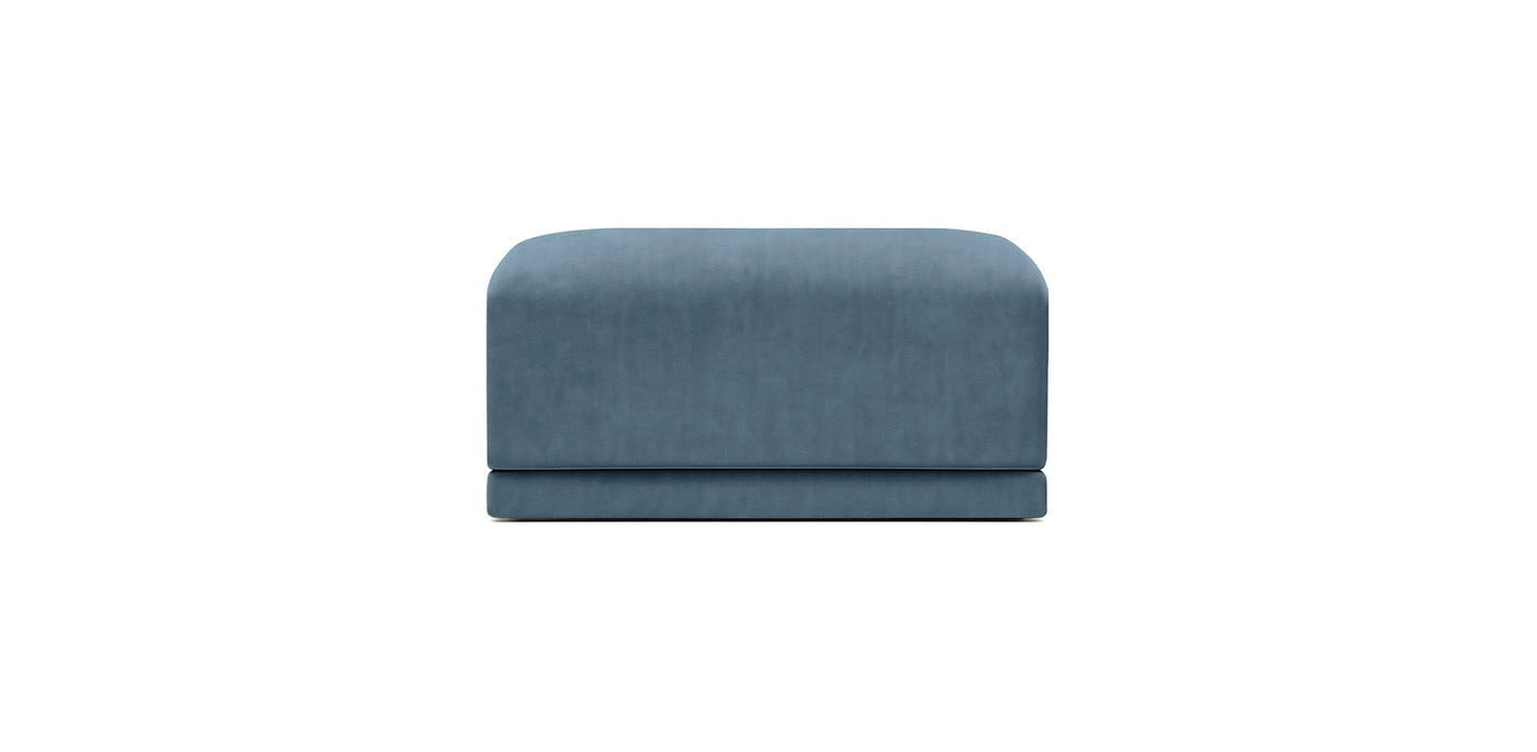 Oasis Small Velvet Pouf