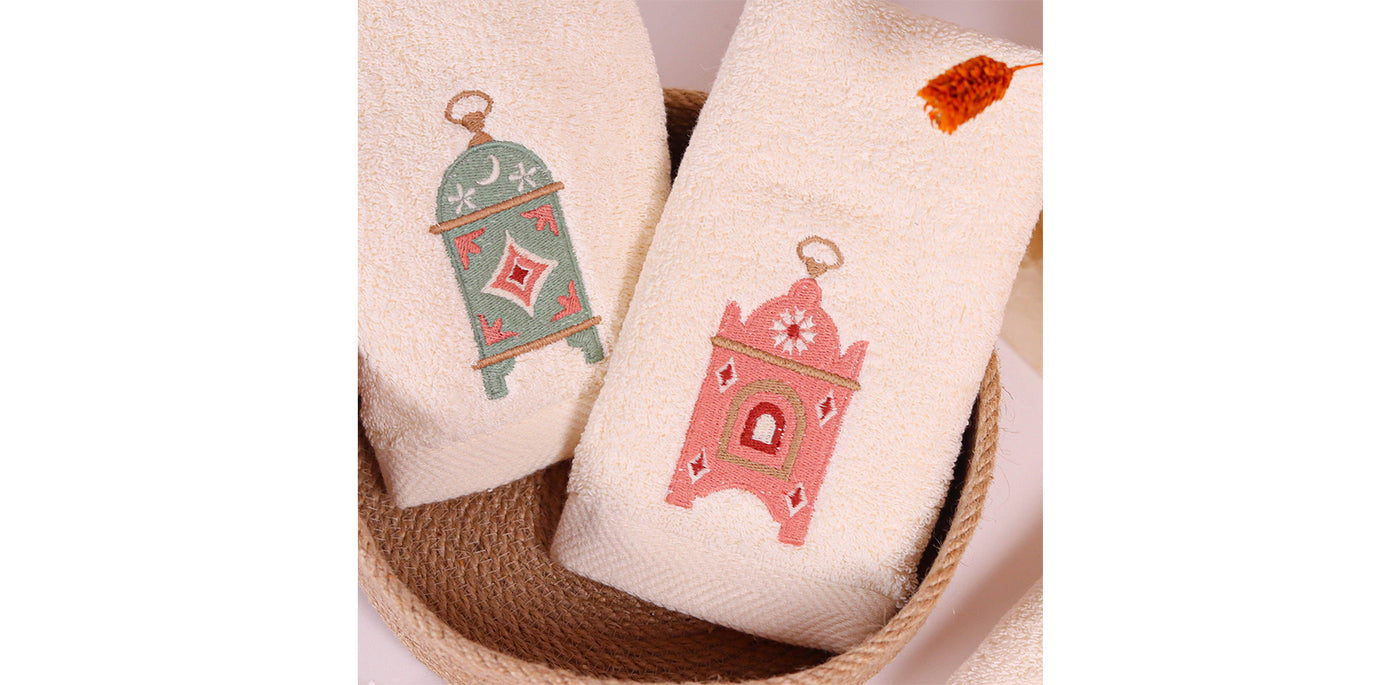 Pastel Lanterns Guest Towels Set