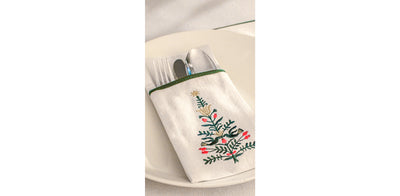 Peaceful Christmas Cutlery Sleeves Set