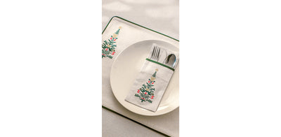 Peaceful Christmas Cutlery Sleeves Set