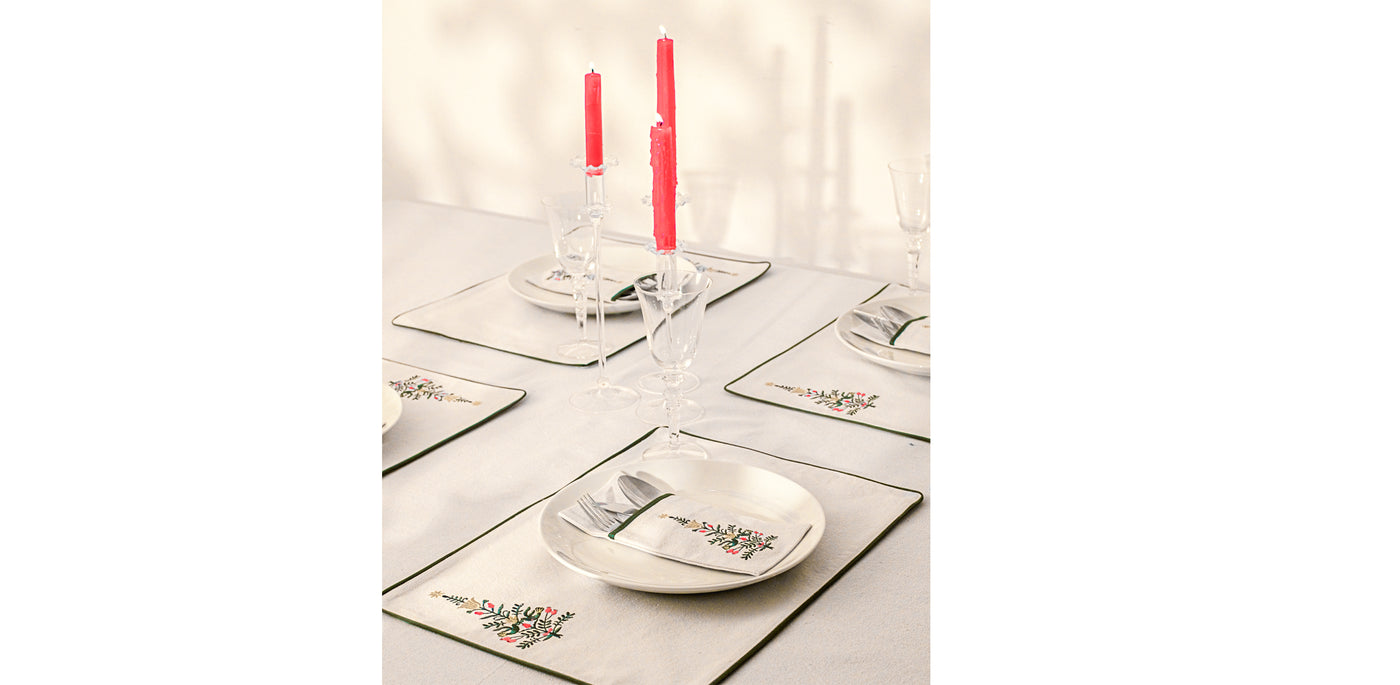 Peaceful Christmas Placemats Set