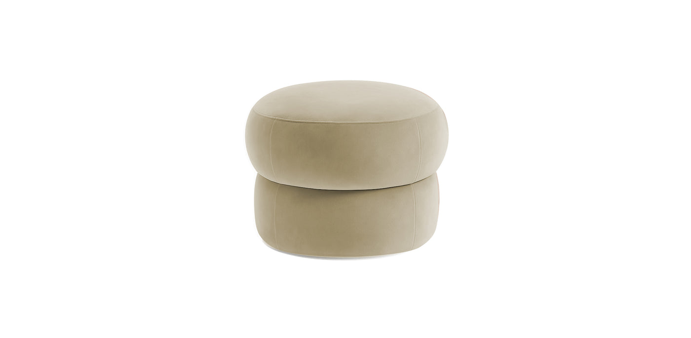 Pebbles Small Velvet Pouf