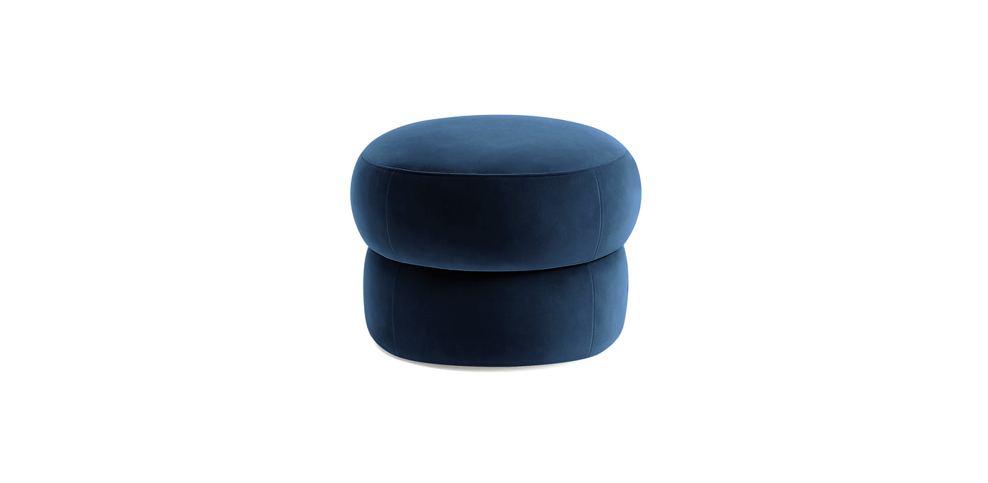 Pebbles Small Velvet Pouf