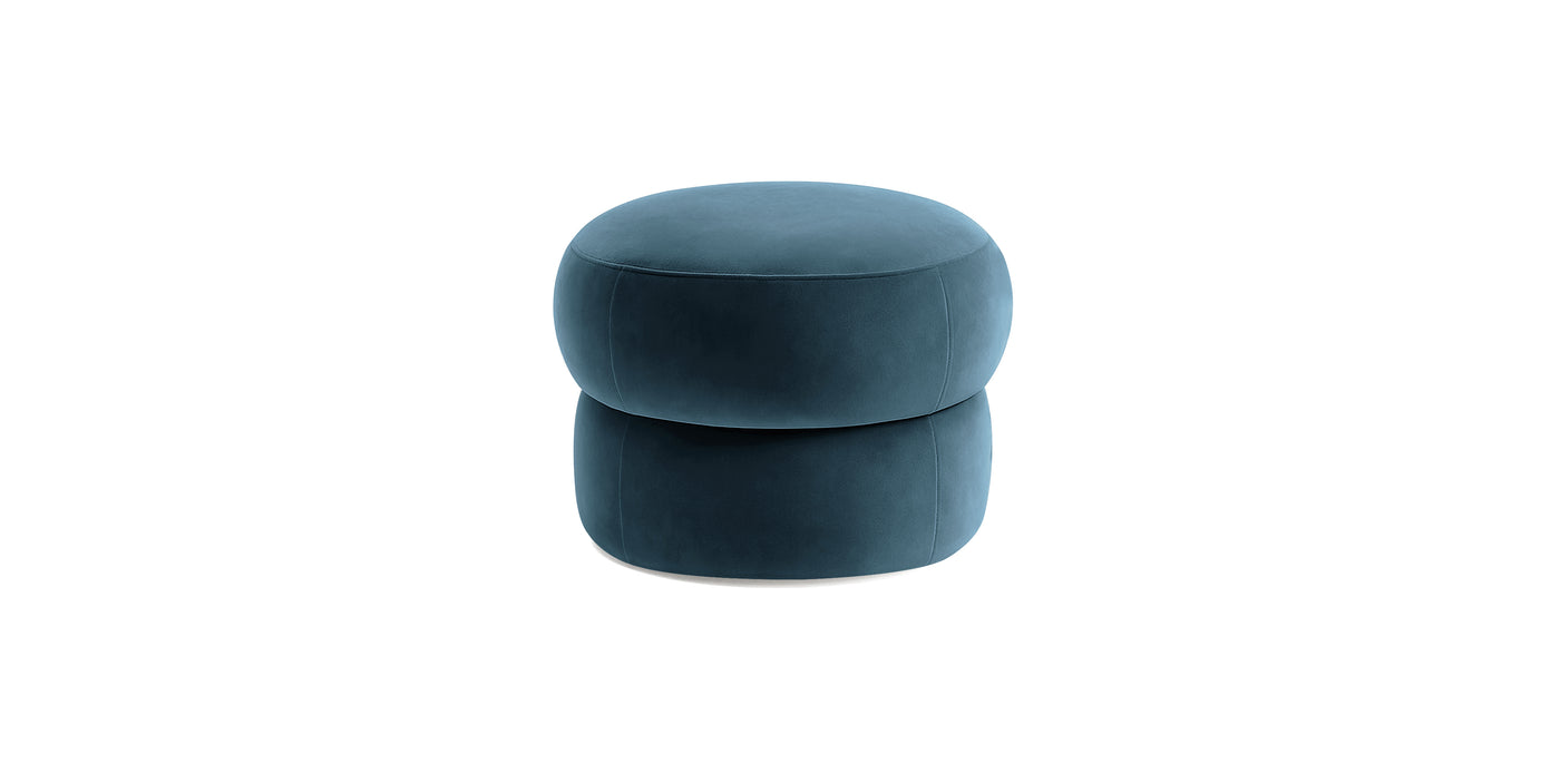 Pebbles Small Velvet Pouf