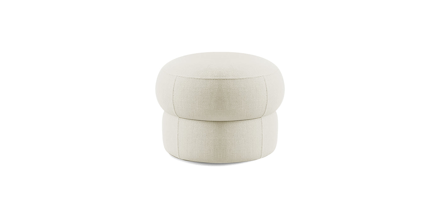 Pebbles Small Linen Pouf