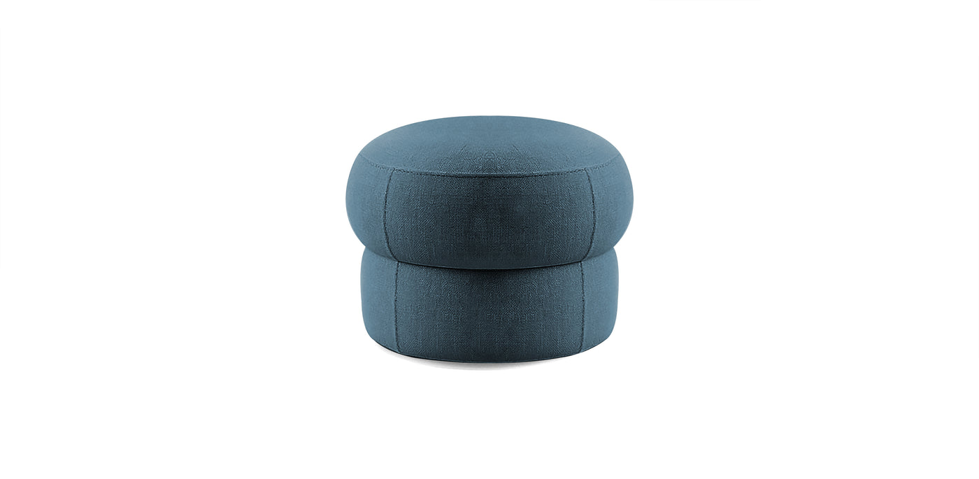 Pebbles Small Linen Pouf