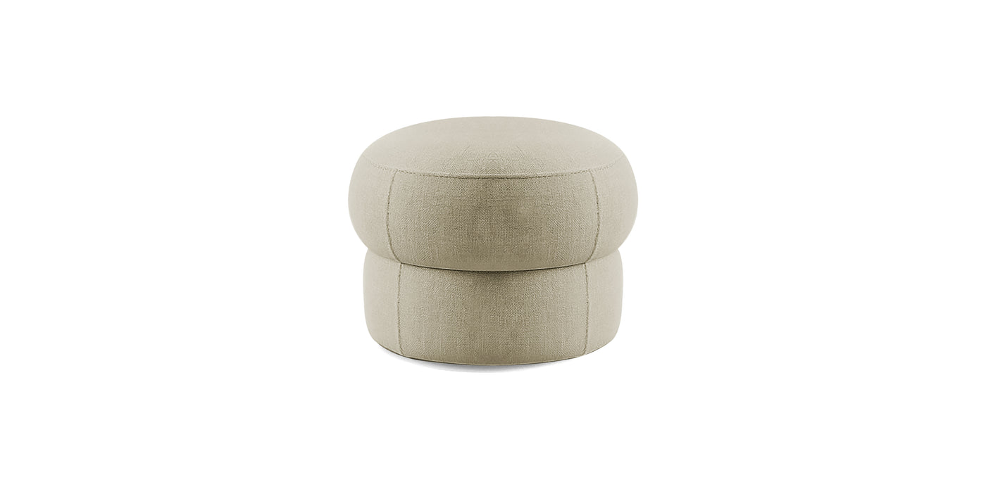 Pebbles Small Linen Pouf