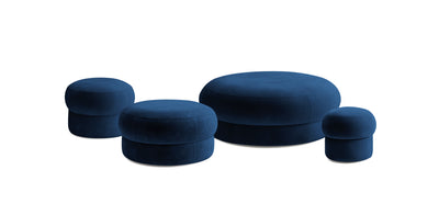 Pebbles Velvet Set Poufs