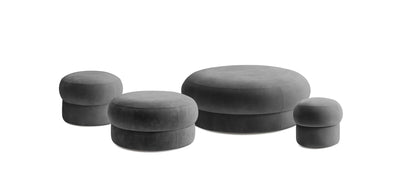 Pebbles Velvet Set Poufs