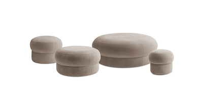 Pebbles Velvet Set Poufs