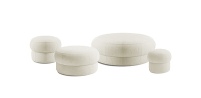Pebbles Linen Set Poufs