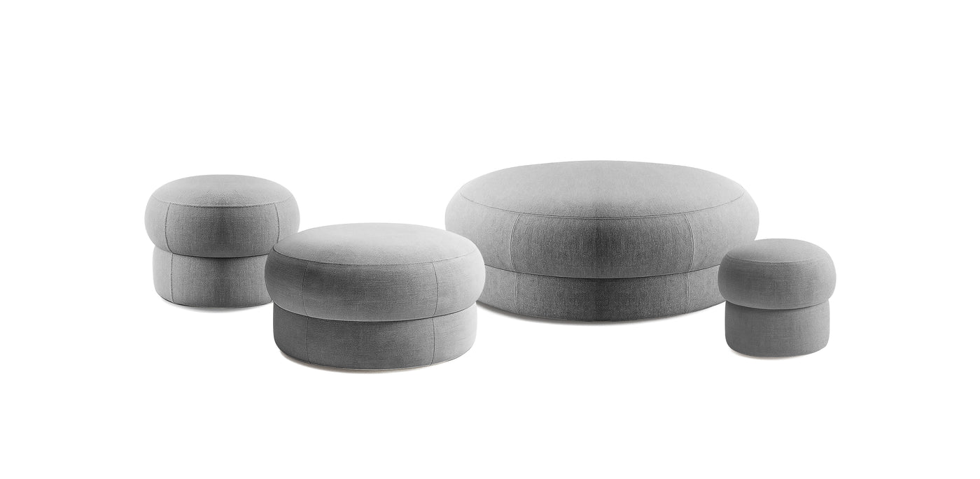 Pebbles Linen Set Poufs