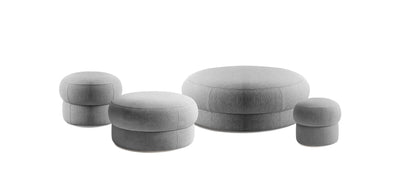 Pebbles Linen Set Poufs