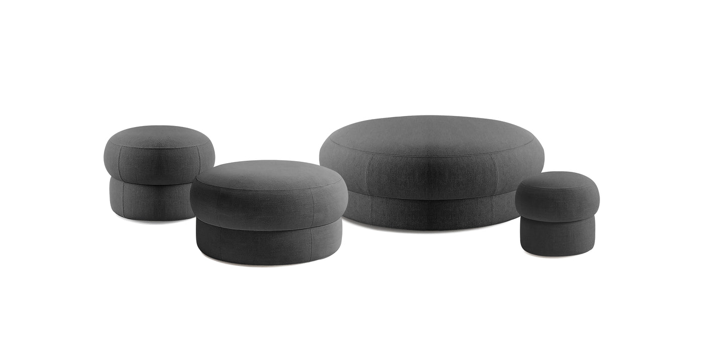 Pebbles Linen Set Poufs