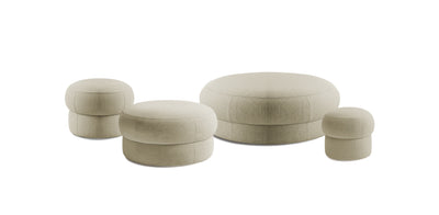 Pebbles Linen Set Poufs