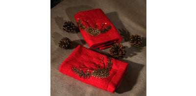 Pine Cone Guest Towels Set