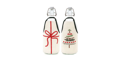 Ribbon & Tree Bottle Apron Set