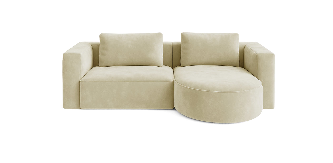 Rond 230 Velvet L-Shape Sofa