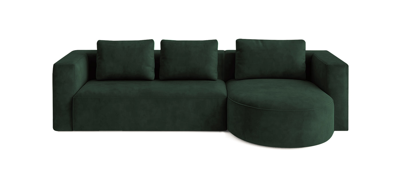 Rond 295 Velvet L-Shape Sofa