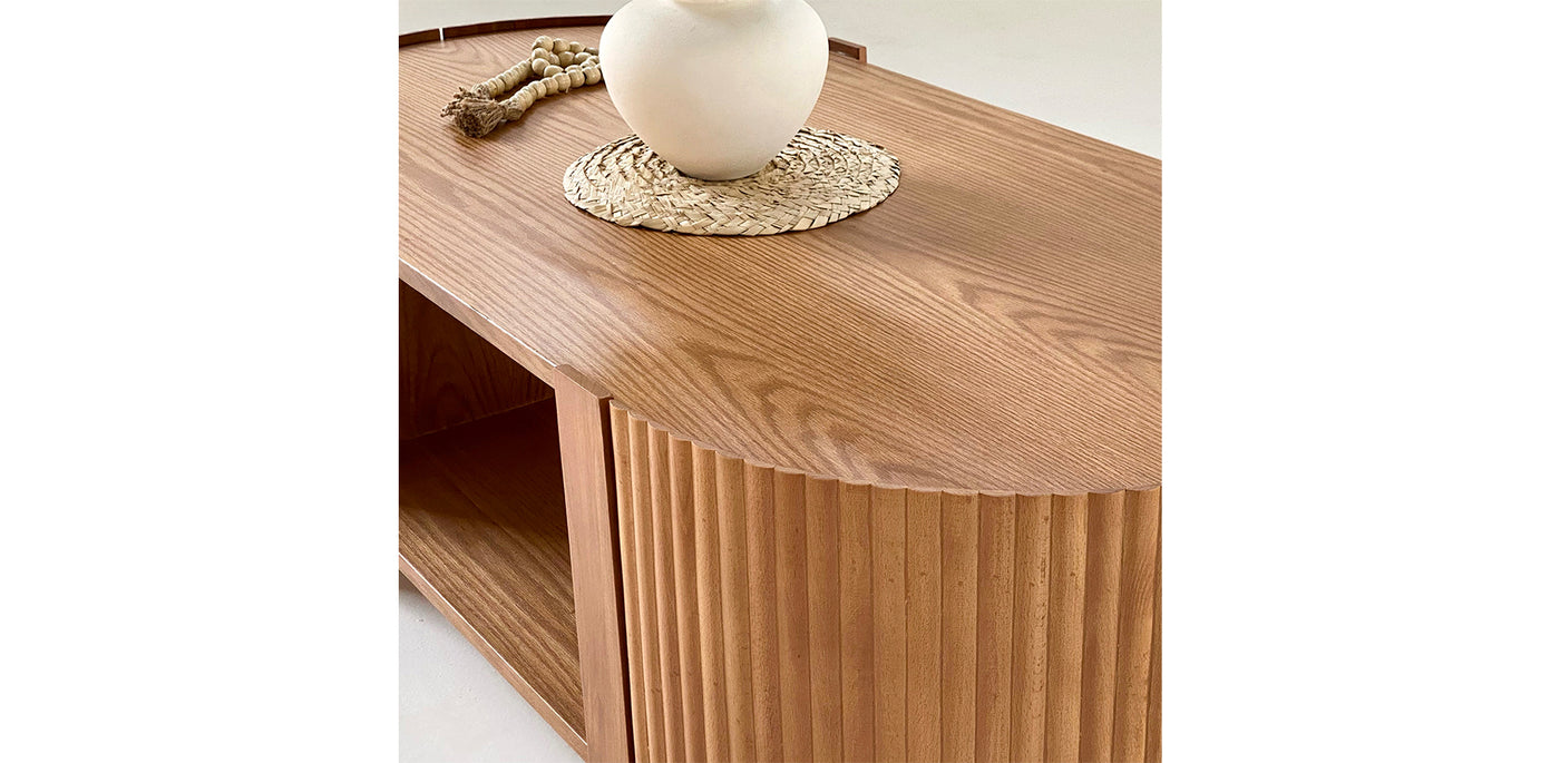 Fluted Door Coffee Table