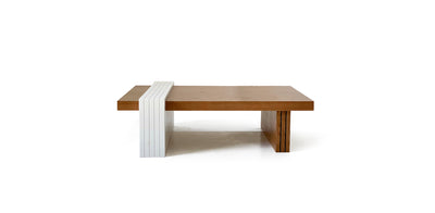 Natural & White Coffee Table 