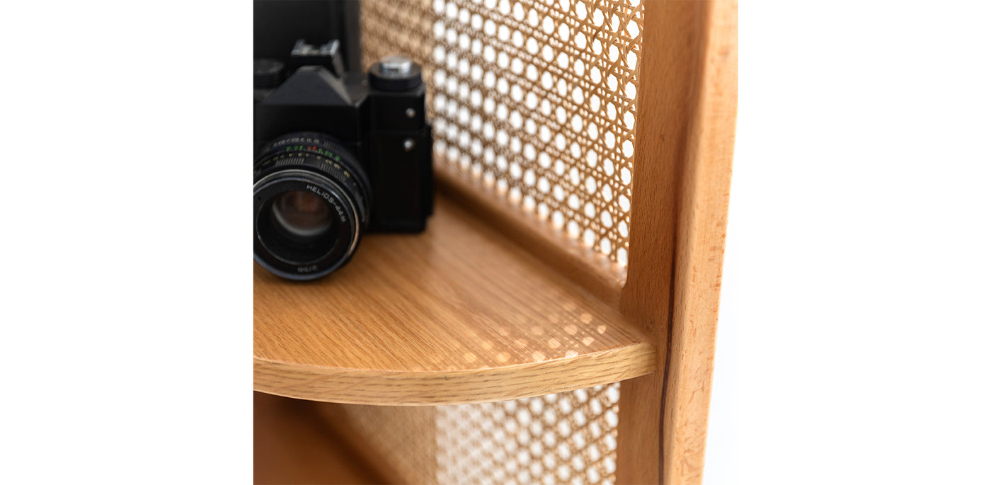 Rattan Corner Shelf 