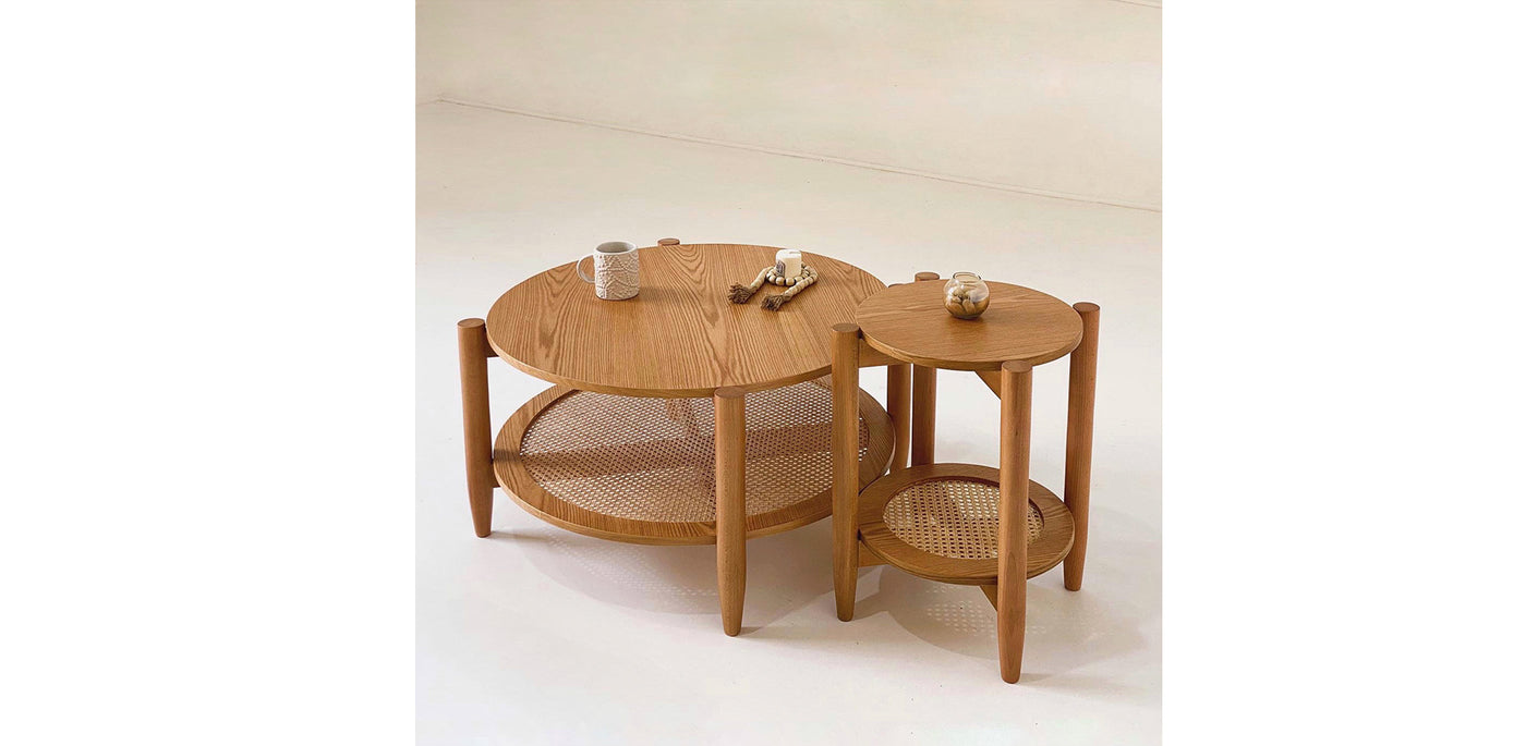 Rattan Round Coffee Table 