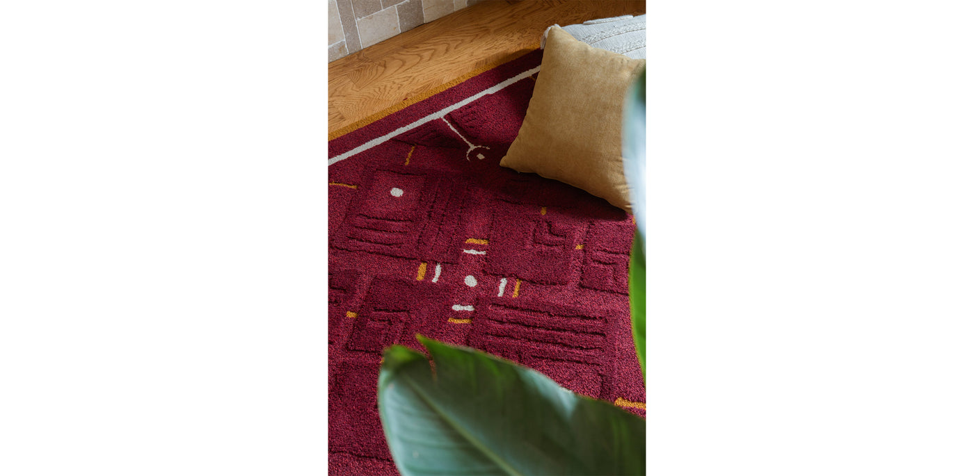 Samboksa Maroon Rug