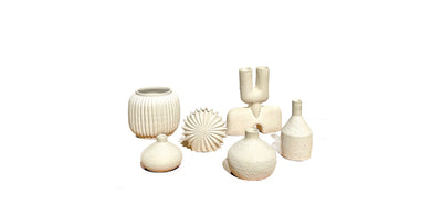 Sandy White Vase Set