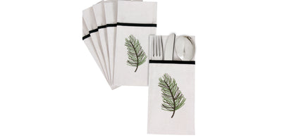 Spring Leaf Cutlery Sleeves Set