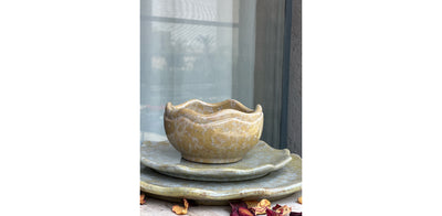 Olive Ripple Dinner Set