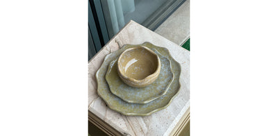 Olive Ripple Dinner Set